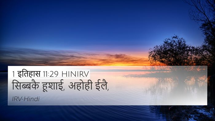 1 इतिहास 11:29 HINIRV Bible Verse Image