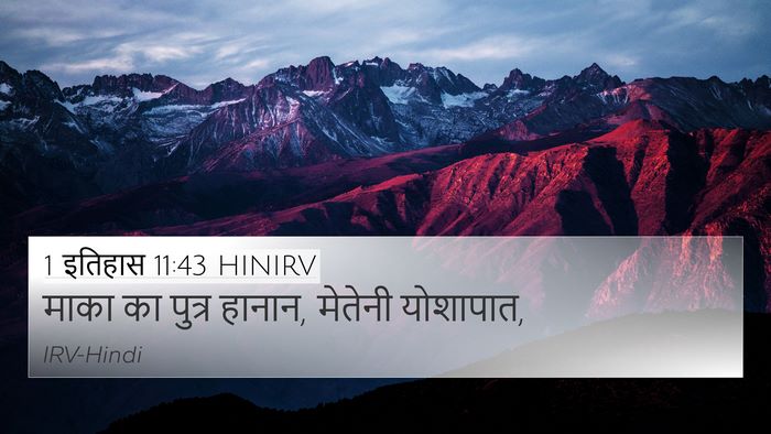 1 इतिहास 11:43 HINIRV 4K Wallpaper - माका का पुत्र - 4K Wallpaper Bible Verse