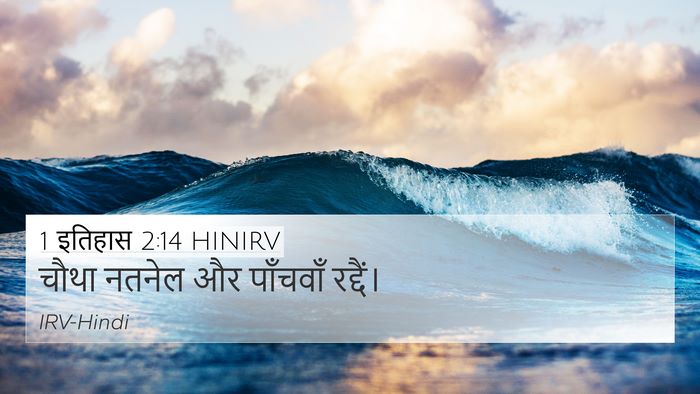 1 इतिहास 2:14 HINIRV 4K Wallpaper - चौथा नतनेल और - 4K Wallpaper Bible Verse
