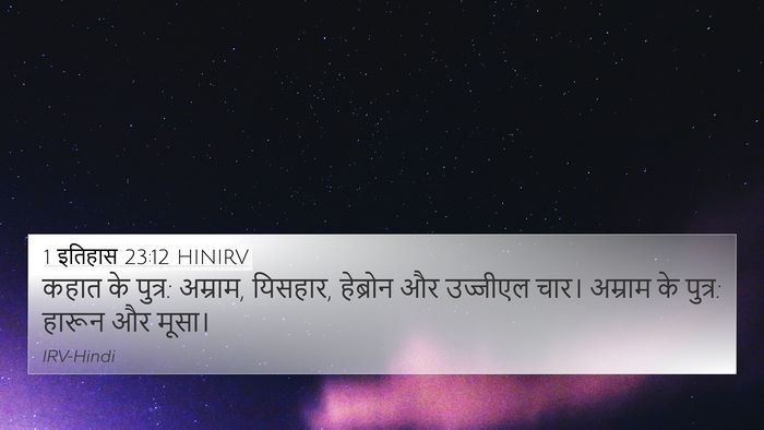 1 इतिहास 23:12 HINIRV Bible Verse Image