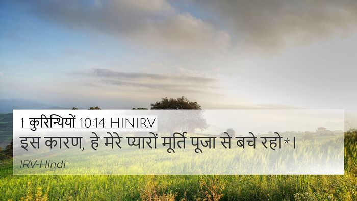1 कुरिन्थियों 10:14 HINIRV Bible Verse Image