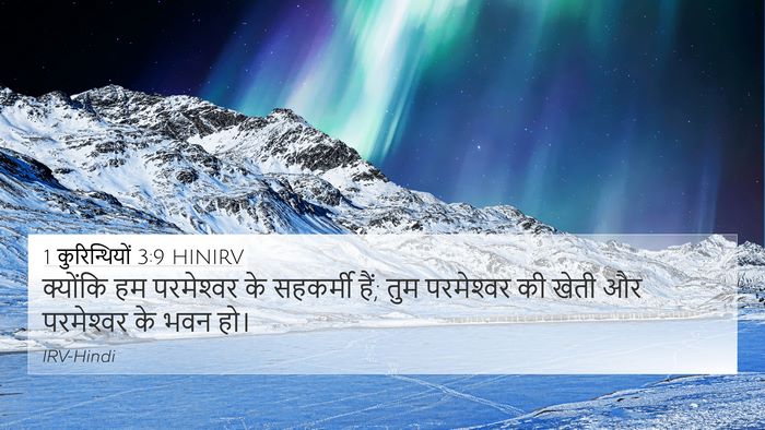 1 कुरिन्थियों 3:9 HINIRV Bible Verse Image