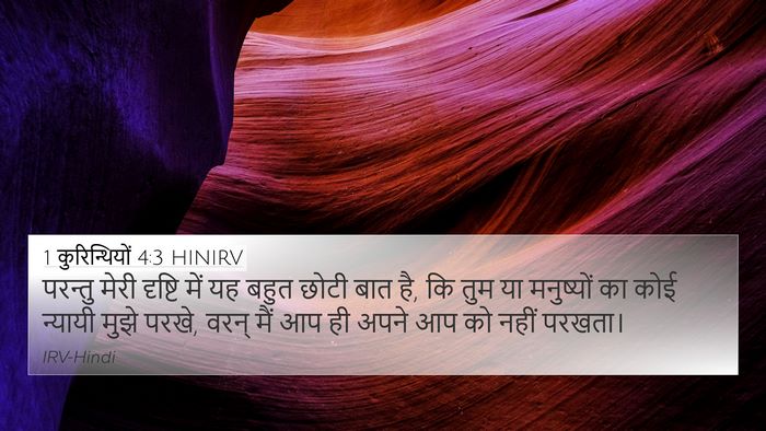 1 कुरिन्थियों 4:3 HINIRV Bible Verse Image