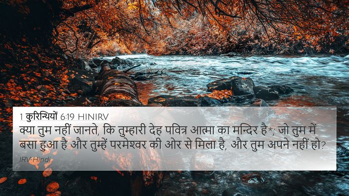1 कुरिन्थियों 6:19 HINIRV Bible Verse Image