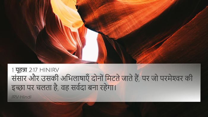 1 यूहन्ना 2:17 HINIRV Bible Verse Image