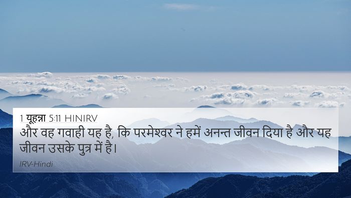1 यूहन्ना 5:11 HINIRV Bible Verse Image
