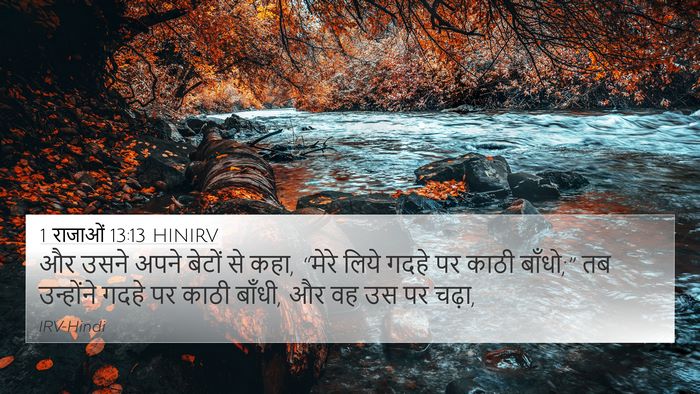 1 राजाओं 13:13 HINIRV 4K Wallpaper - और उसने अपने बेटों - 4K Wallpaper Bible Verse