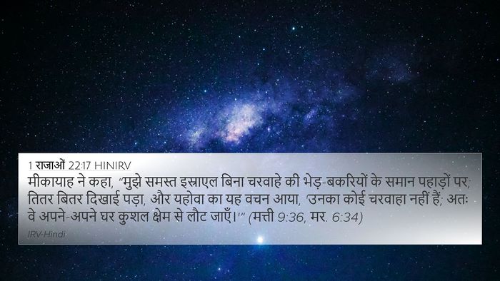 1 राजाओं 22:17 HINIRV Bible Verse Image