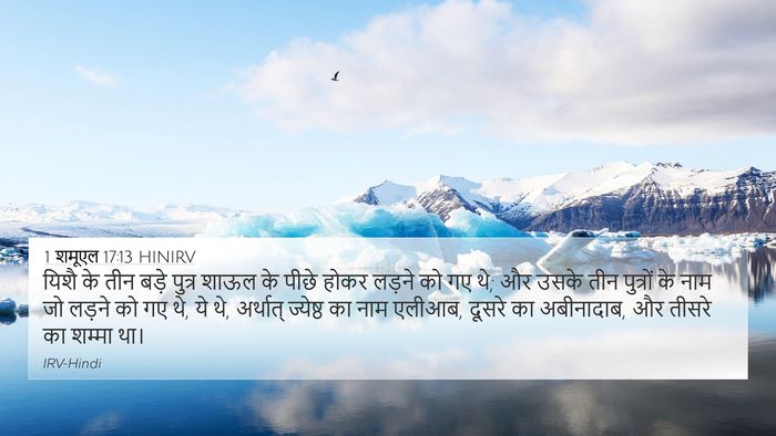1 शमूएल 17:13 HINIRV Bible Verse Image