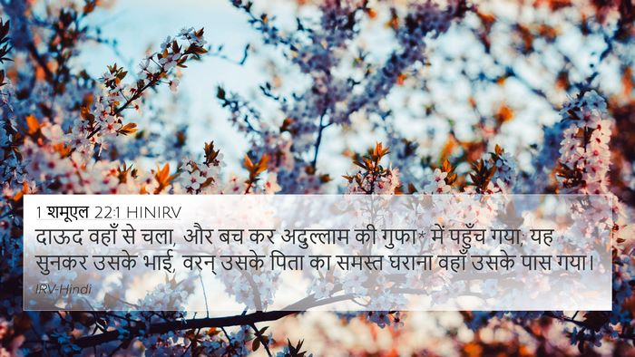1 शमूएल 22:1 HINIRV Bible Verse Image