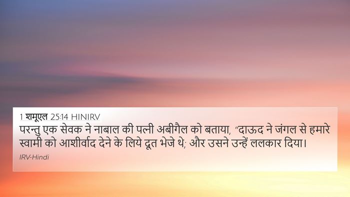 1 शमूएल 25:14 HINIRV Bible Verse Image
