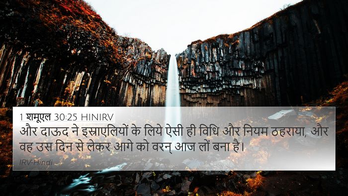 1 शमूएल 30:25 HINIRV Bible Verse Image