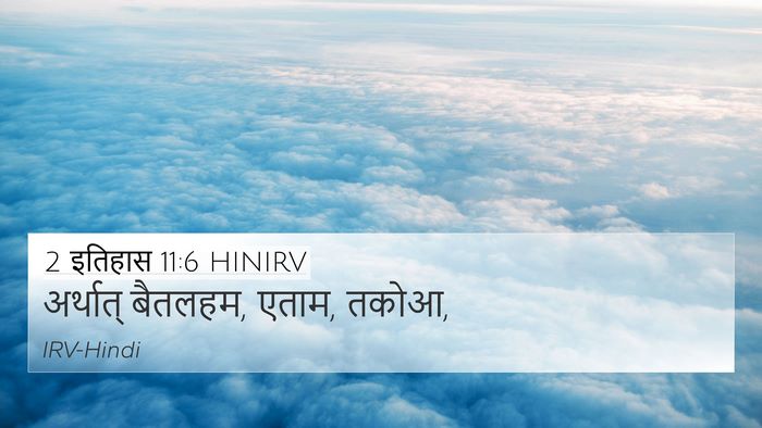 2 इतिहास 11:6 HINIRV Bible Verse Image