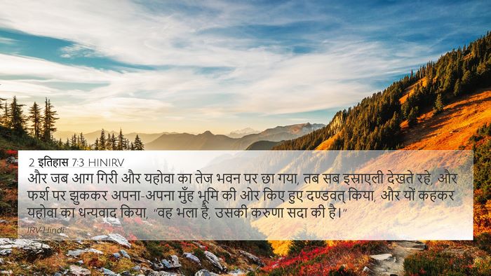 2 इतिहास 7:3 HINIRV Bible Verse Image