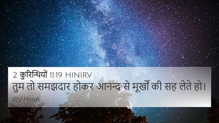 2 कुरिन्थियों 11:19 HINIRV Bible Verse Image