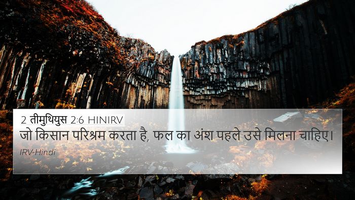 2 तीमुथियुस 2:6 HINIRV Bible Verse Image