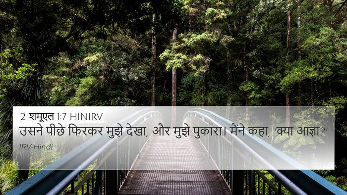 2 शमूएल 1:7 HINIRV 4K Wallpaper - उसने पीछे फिरकर - 4K Wallpaper Bible Verse