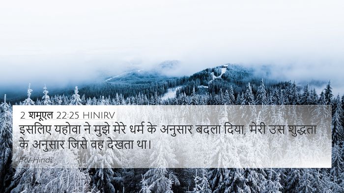 2 शमूएल 22:25 HINIRV Bible Verse Image