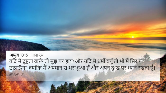 अय्यूब 10:15 HINIRV 4K Wallpaper - यदि मैं दुष्टता - 4K Wallpaper Bible Verse