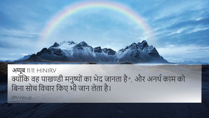 अय्यूब 11:11 HINIRV Bible Verse Image