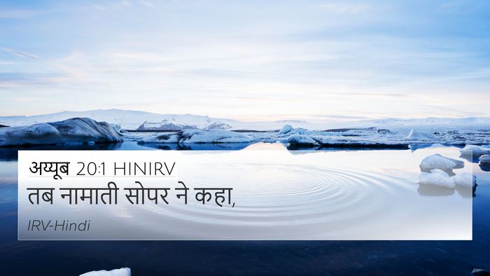 अय्यूब 20:1 HINIRV Bible Verse Image