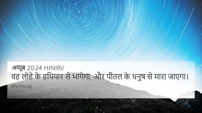 अय्यूब 20:24 HINIRV Bible Verse Image