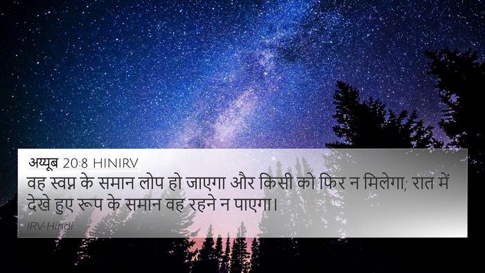 अय्यूब 20:8 HINIRV Bible Verse Image