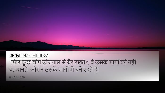 अय्यूब 24:13 HINIRV Bible Verse Image
