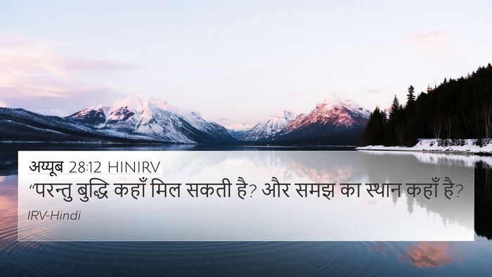अय्यूब 28:12 HINIRV Bible Verse Image