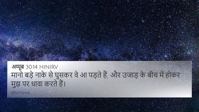 अय्यूब 30:14 HINIRV Bible Verse Image