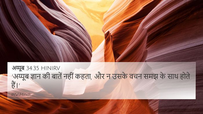 अय्यूब 34:35 HINIRV Bible Verse Image
