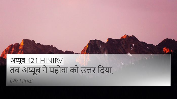 अय्यूब 42:1 HINIRV 4K Wallpaper - तब अय्यूब ने यहोवा - 4K Wallpaper Bible Verse