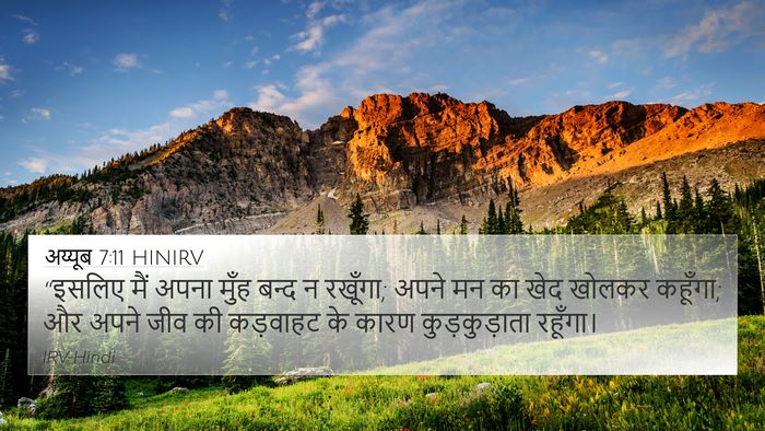 अय्यूब 7:11 HINIRV Bible Verse Image