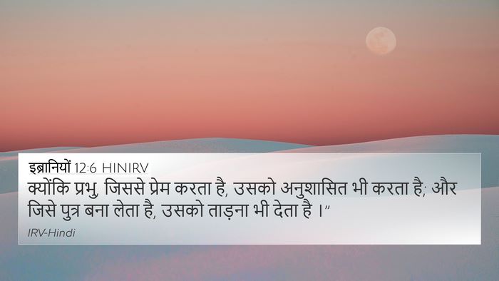 इब्रानियों 12:6 HINIRV Bible Verse Image