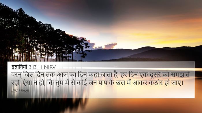 इब्रानियों 3:13 HINIRV Bible Verse Image