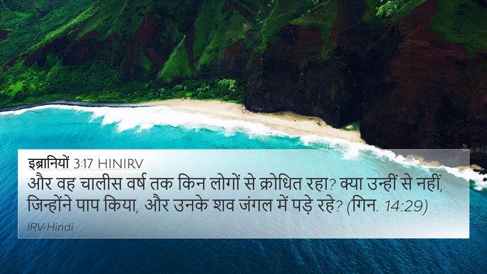 इब्रानियों 3:17 HINIRV Bible Verse Image