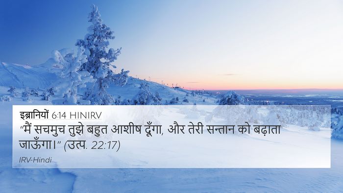 इब्रानियों 6:14 HINIRV 4K Wallpaper - “मैं सचमुच तुझे - 4K Wallpaper Bible Verse