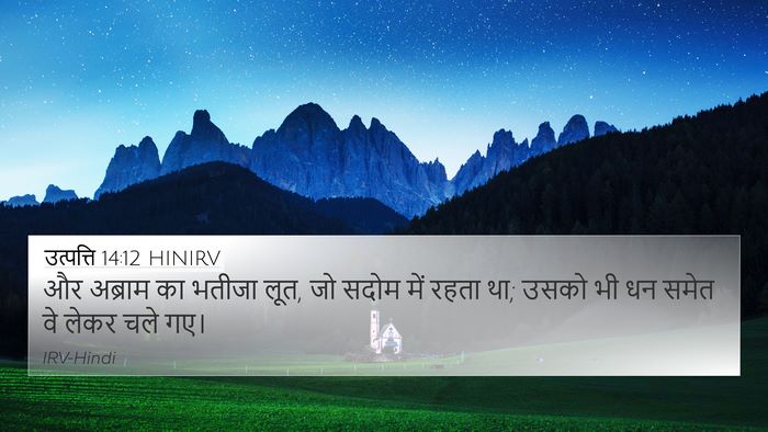 उत्पत्ति 14:12 HINIRV Bible Verse Image