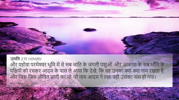 उत्पत्ति 2:19 HINIRV Bible Verse Image