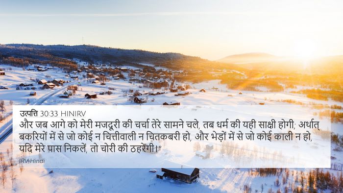 उत्पत्ति 30:33 HINIRV Bible Verse Image
