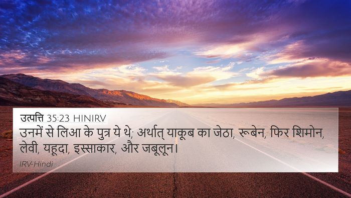 उत्पत्ति 35:23 HINIRV Bible Verse Image