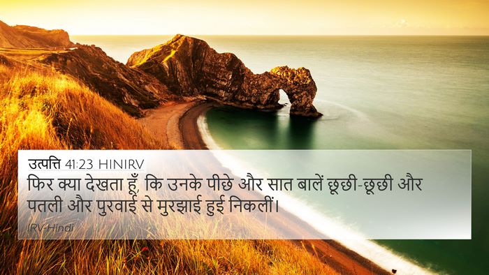 उत्पत्ति 41:23 HINIRV 4K Wallpaper - फिर क्या देखता हूँ, - 4K Wallpaper Bible Verse