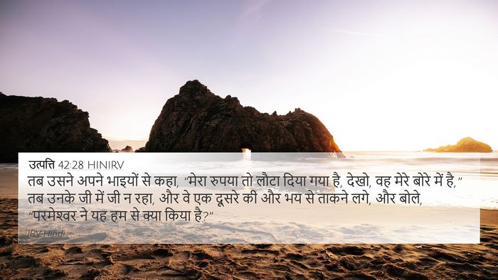 उत्पत्ति 42:28 HINIRV Bible Verse Image