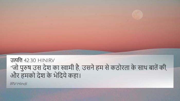 उत्पत्ति 42:30 HINIRV Bible Verse Image