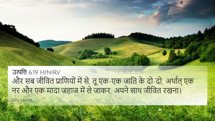 उत्पत्ति 6:19 HINIRV Bible Verse Image