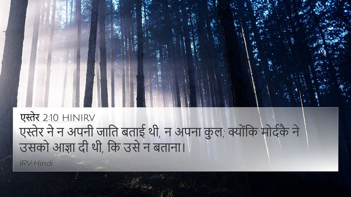एस्तेर 2:10 HINIRV Bible Verse Image