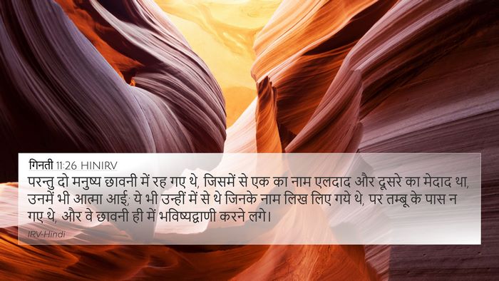 गिनती 11:26 HINIRV Bible Verse Image