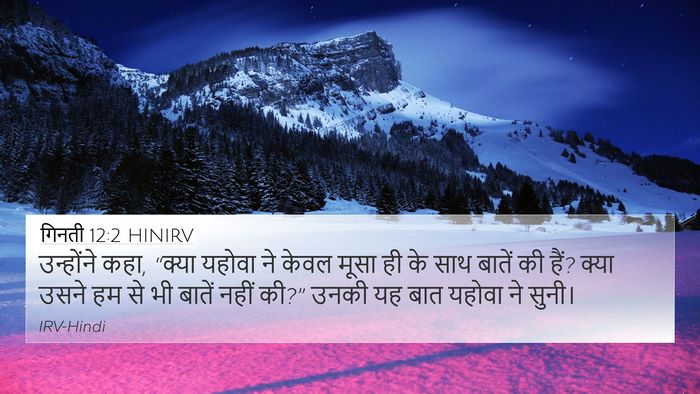 गिनती 12:2 HINIRV 4K Wallpaper - उन्होंने कहा, - 4K Wallpaper Bible Verse