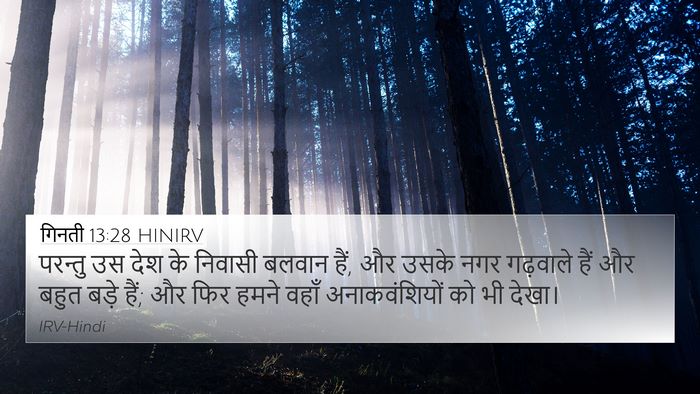 गिनती 13:28 HINIRV Bible Verse Image