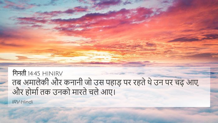 गिनती 14:45 HINIRV Bible Verse Image